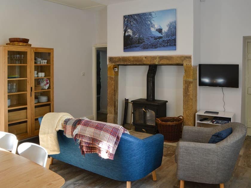 Living room with wood burner | Horsley Cottage, Horsley, near Otterburn