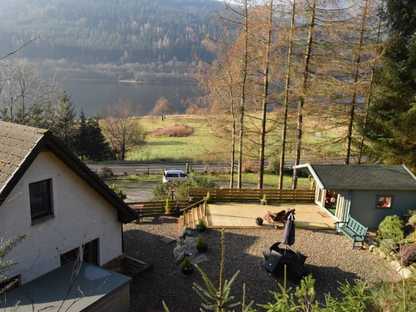View from the top of the garden | Dream Cottage, Strathyre, near Callander