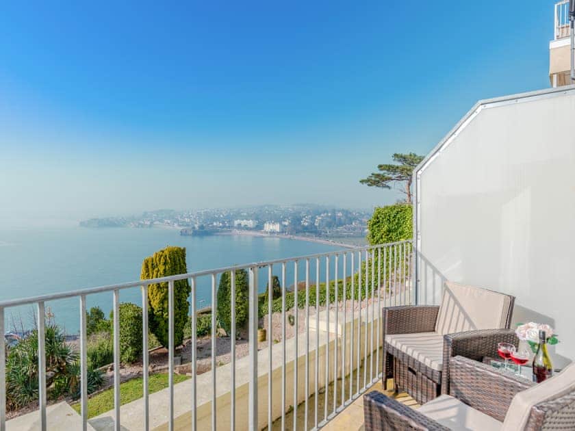 Delightful sea views from the balcony | Marina Beach House, Torquay