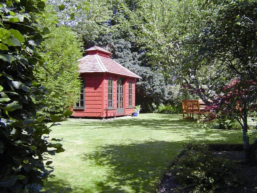Large enclosed garden, patio and furniture | Dunvarlich House, Aberfeldy