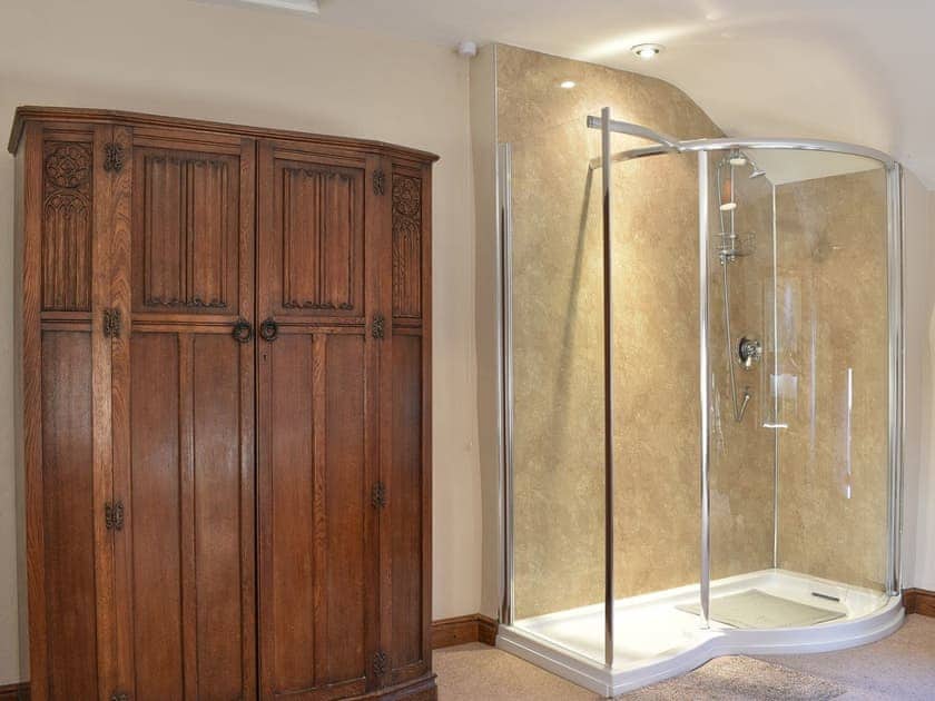 Double bedroom with shower | The Barracks, Little Strickland, near Penrith