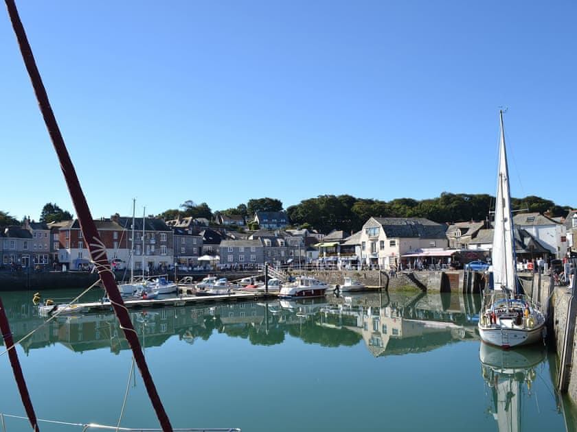 The nearby bustling fishing harbour town of Padstow | Tregella Farm Cottage, Near Padstow