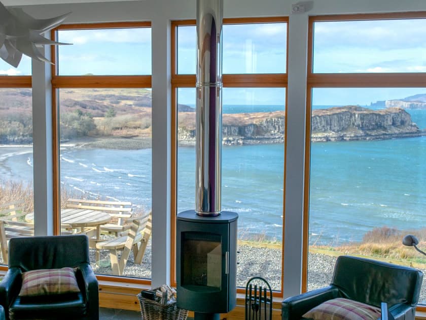 Spectacular sea views from the picture windows  | Seascape, Carbost