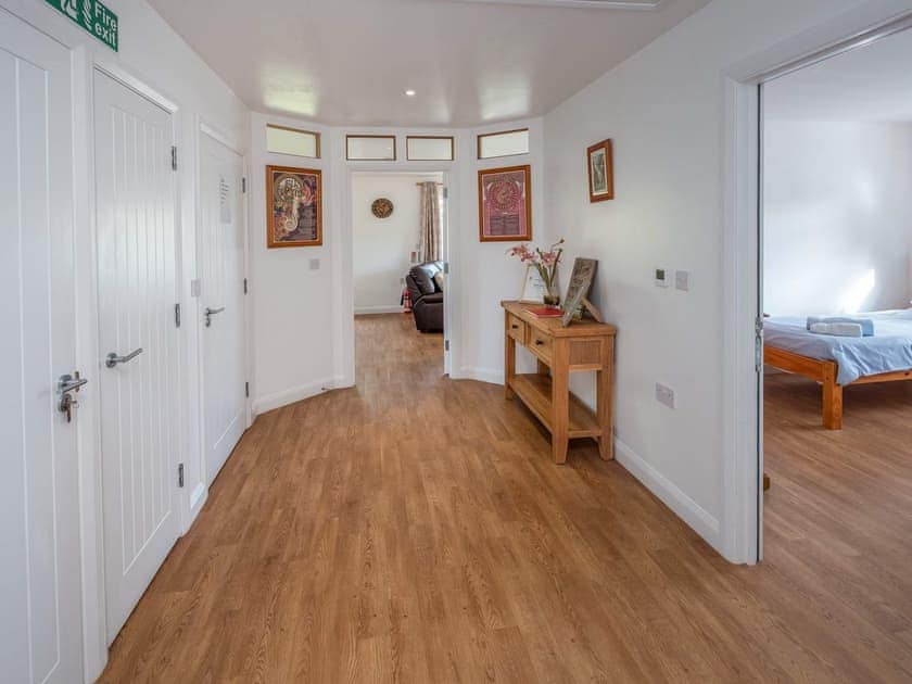 Hallway leading to bedrooms | Grange Farm Holiday’s - Red Squirrel Lodge - Grange Farm Holidays, Wootton, near Ryde