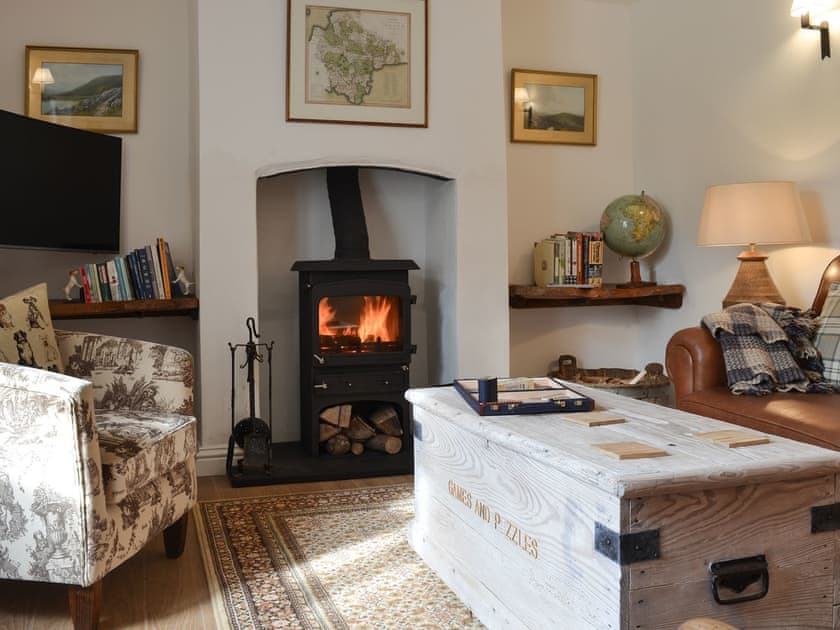 Living room with wood burner | Grattan Cottage - Grattan Manor Cottages, Bow, near Crediton