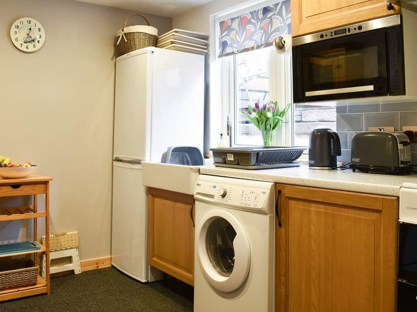 Laundry facilities in the kitchen | Viaduct View, Cullen, near Buckie