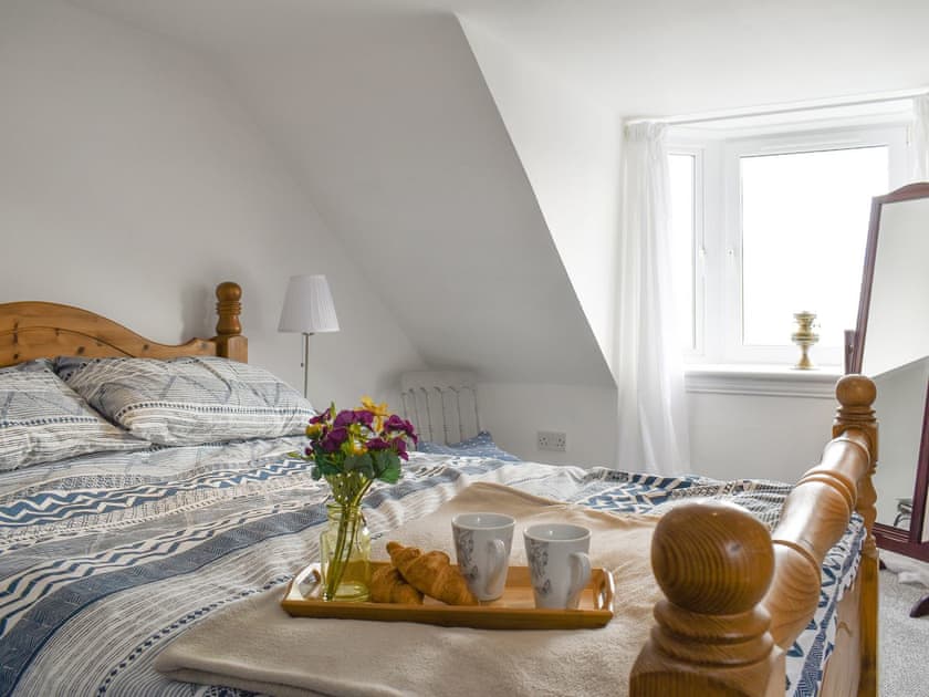 Comfortable second double bedroom | Seaton Cottage, Collieston, near Ellon