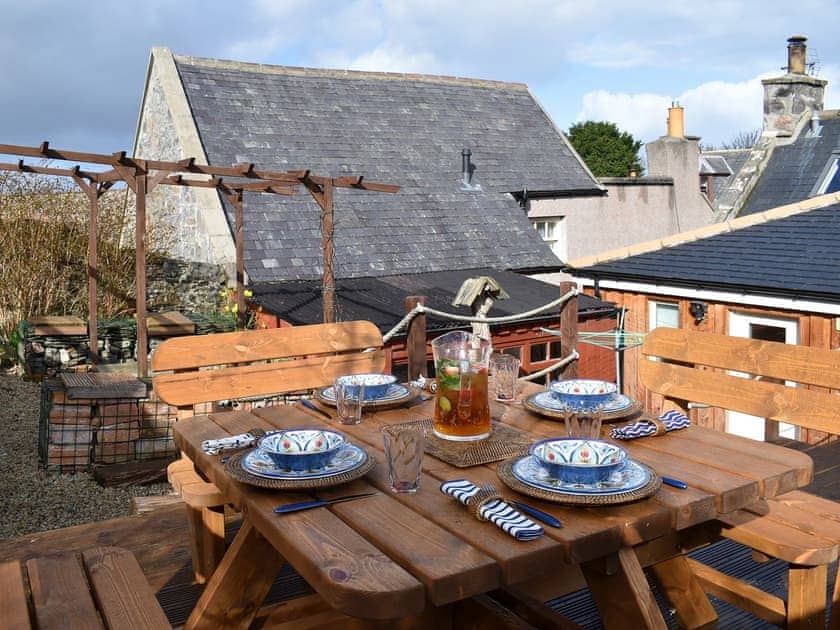 Wonderful outdoor eating area | Viaduct View, Cullen, near Buckie