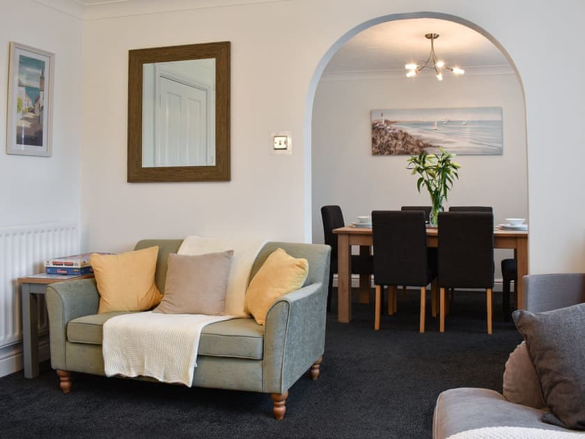 Living room leading to dining area | Seascape, Clacton-on-Sea