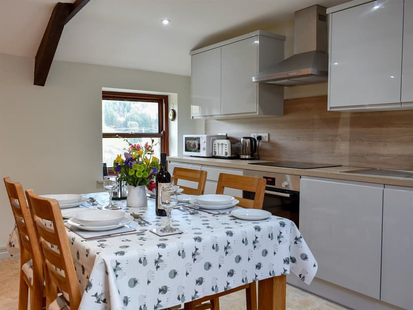 Well equipped gloss kitchen and dining area  | 2 Swallowholm Cottages, Arkengarthdale, near Reeth
