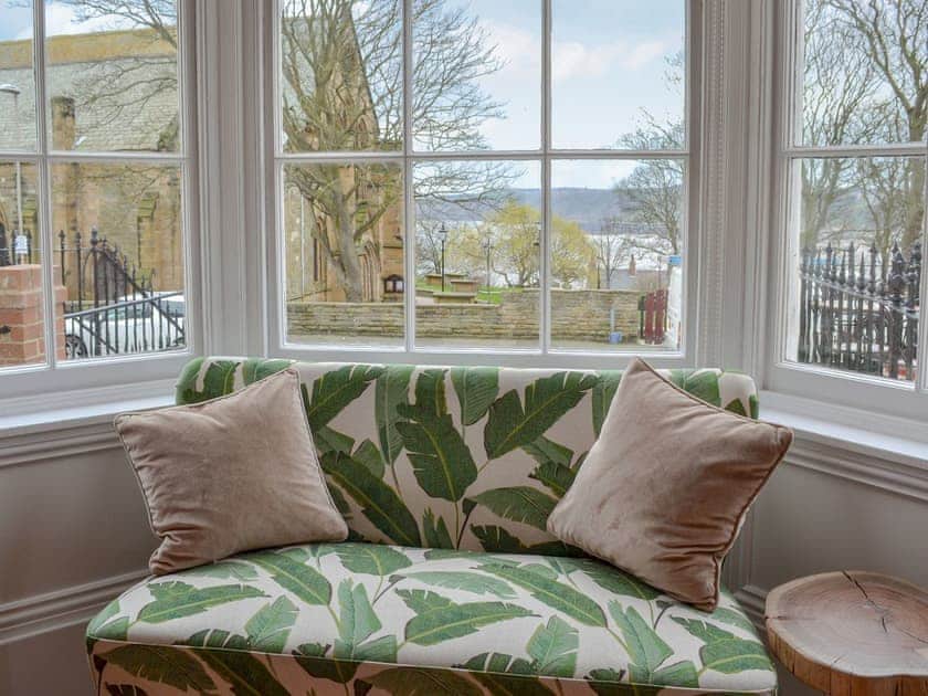 Window seat in the dining area | Twin Bays House, Scarborough