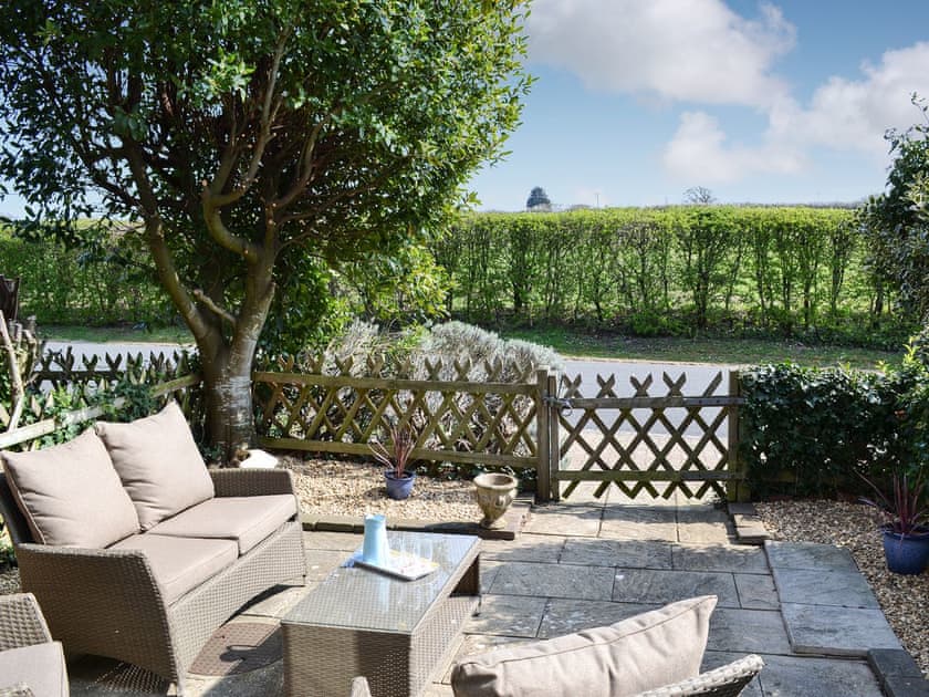 Relaxing outdoor seating area | High Tide, Binfield, near Newport