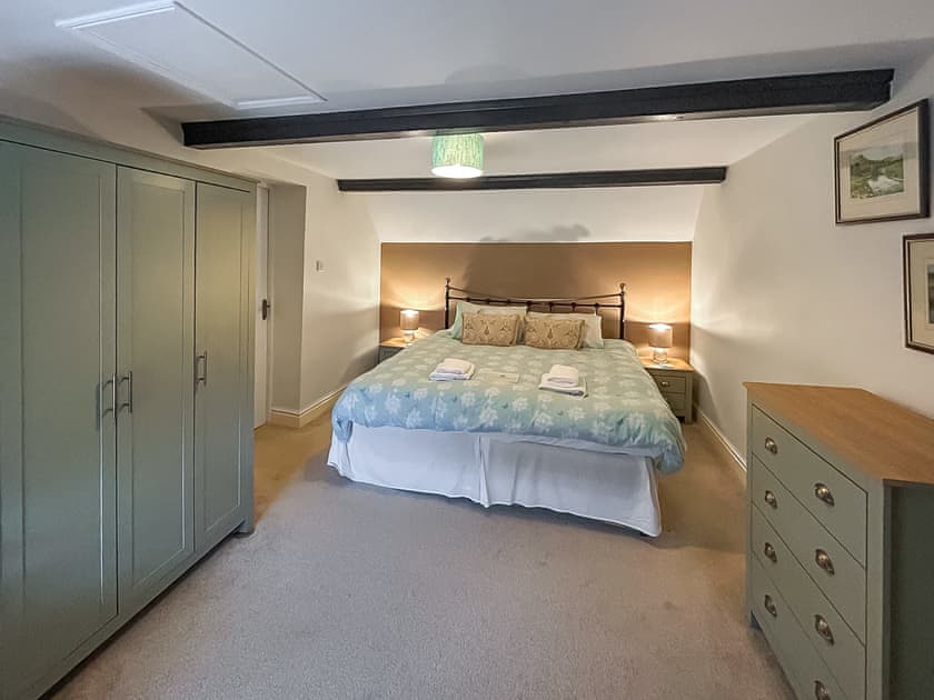 Comfortable double bedroom with a super king sized bed  | Barley Mill - Peigh Hills Farm, Tritlington, near Morpeth