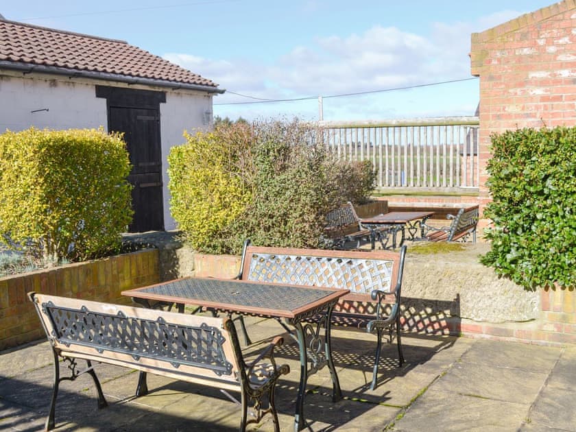 Patio area with outdoor furniture | Barley Mill - Peigh Hills Farm, Tritlington, near Morpeth