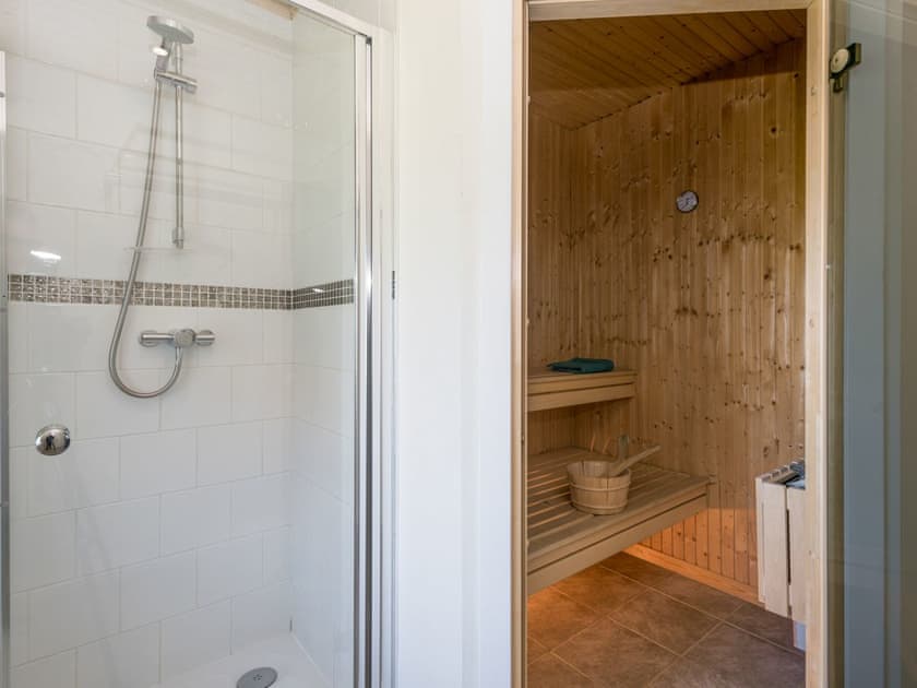Spa room with sauna and shower | Broad Reach, Fritton, near Great Yarmouth