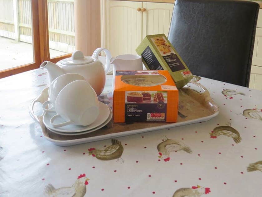 Tea tray ready for afternoon tea | The Stables, Thrigby, Great Yarmouth