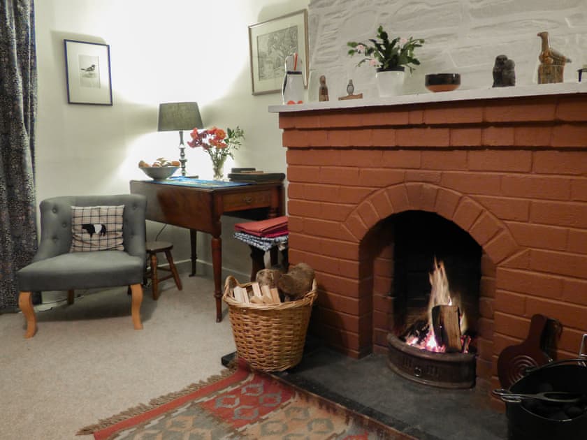 Roaring fire in the dining room | Little Boreland, Gatehouse of Fleet