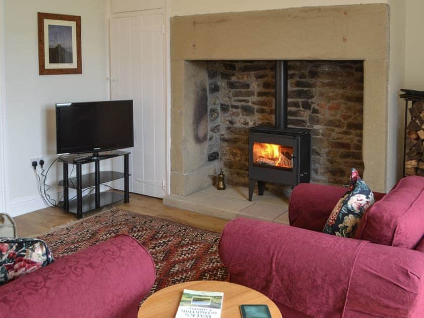 Living room with wood burner | Croft Cottage, Burradon, near Rothbury