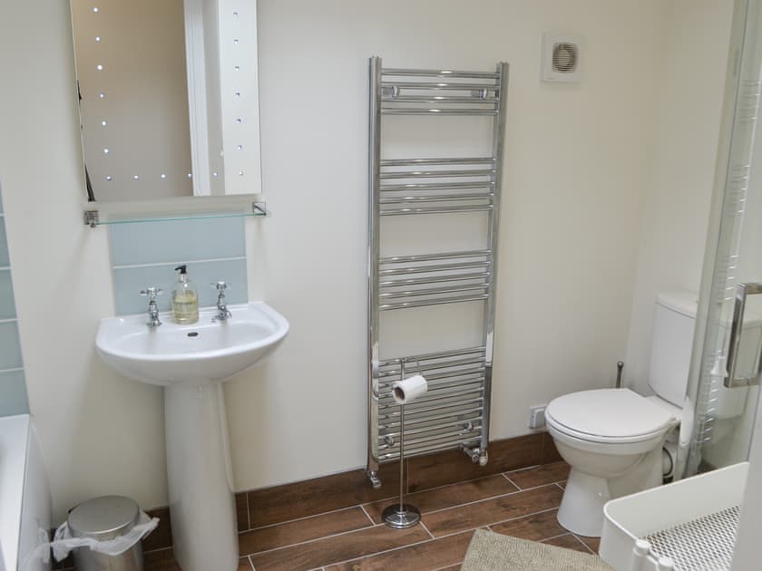 Bathroom with shower | Croft Cottage, Burradon, near Rothbury