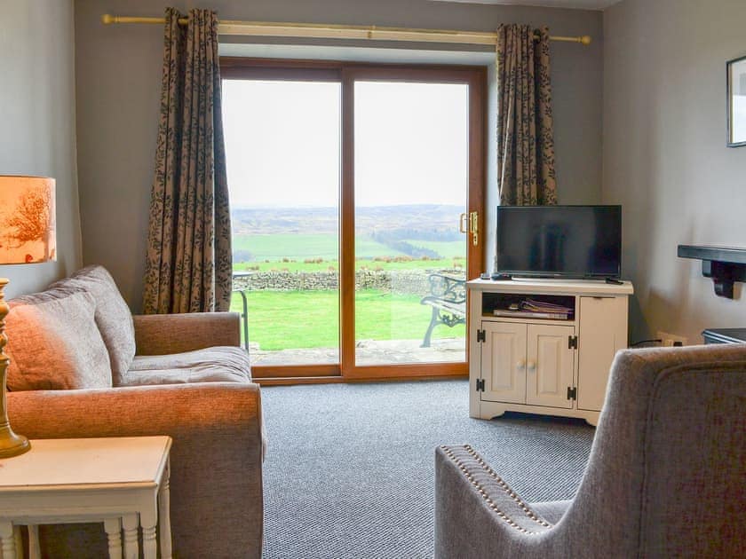 Wonderful open living area with commanding views | Granary Cottage - Common House Farm, Melkridge