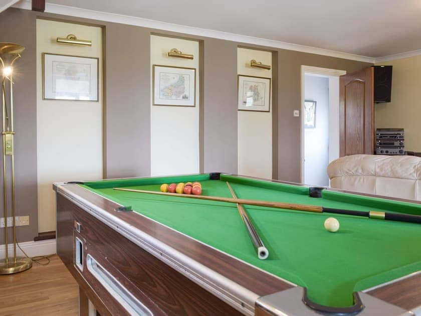 Pool table within games room | Brynhowell - Brynhowell Barns, Glandwr, near Narbeth