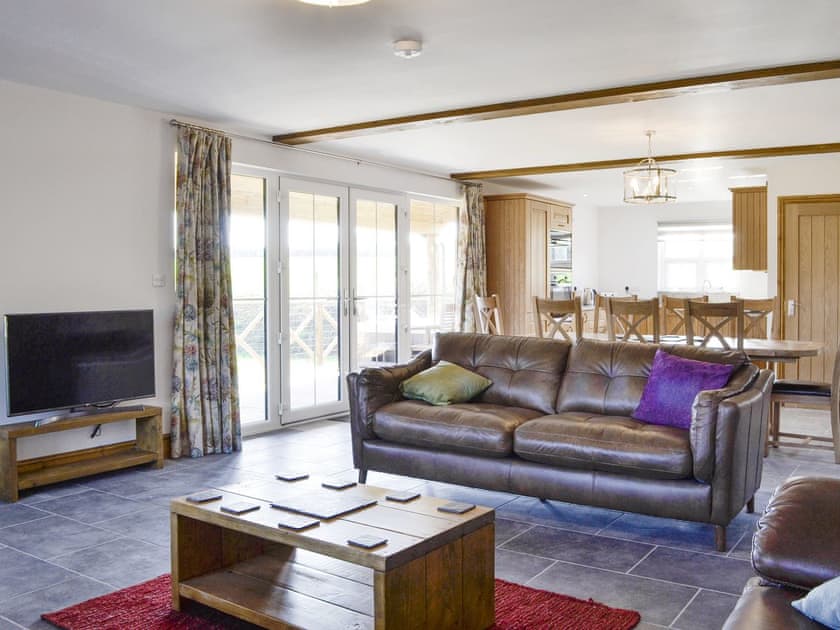 Convenient open-plan living space | Lakeside Lodge, near Rhayader