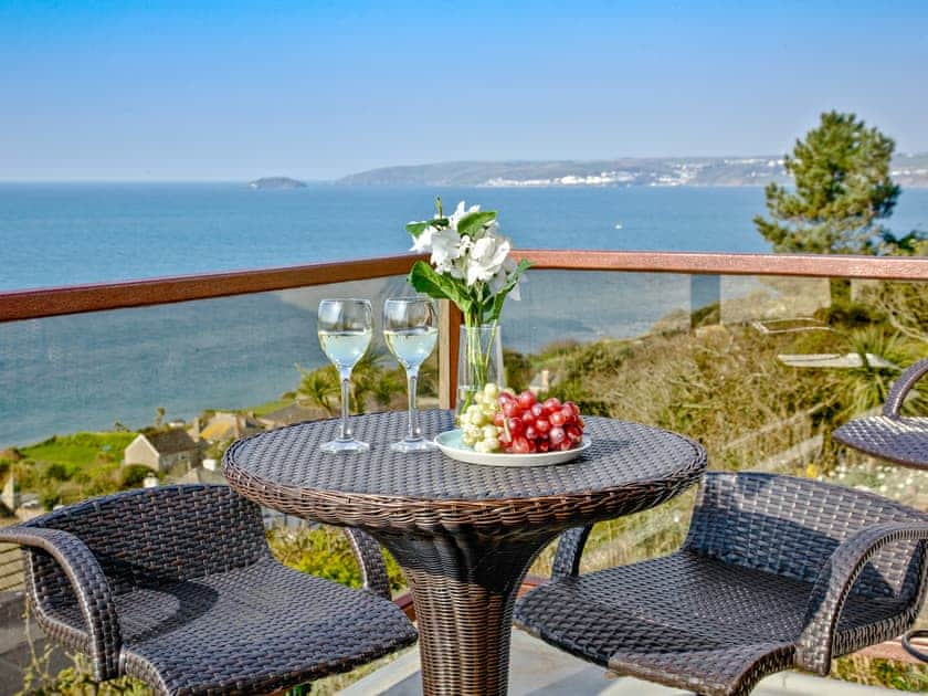 Delightful sitting out ara with sea views | Hawks Ridge, Downderry