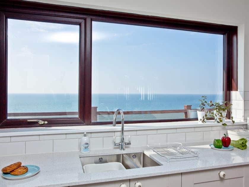 Sea views from the kitchen | Hawks Ridge, Downderry