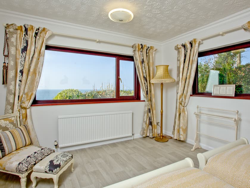 Beautiful sea views from the twin bedroom | Hawks Ridge, Downderry