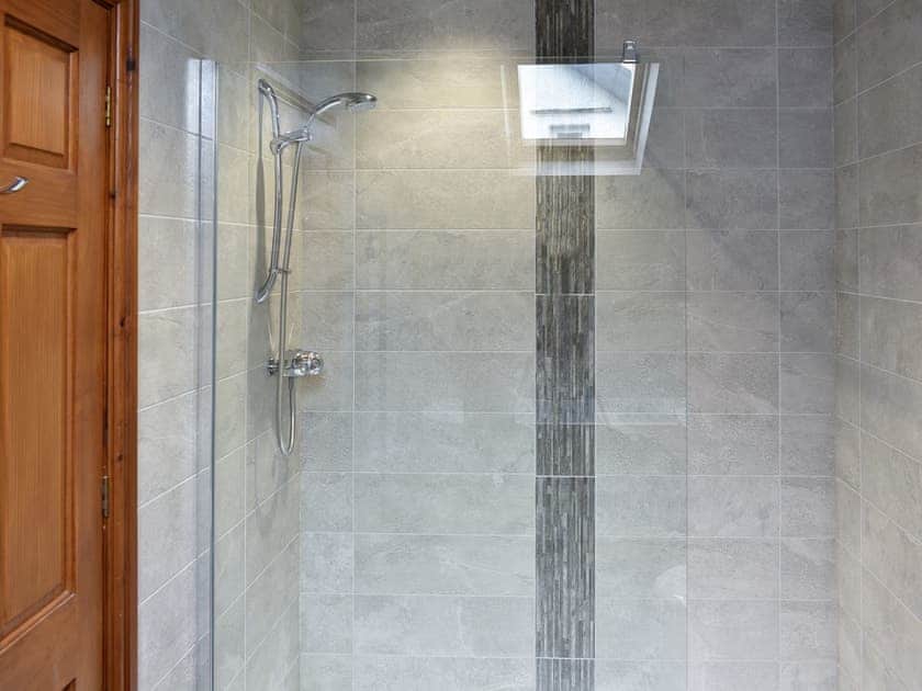 Upper floor bathroom with bath and separate shower cubicle | New House, Windermere
