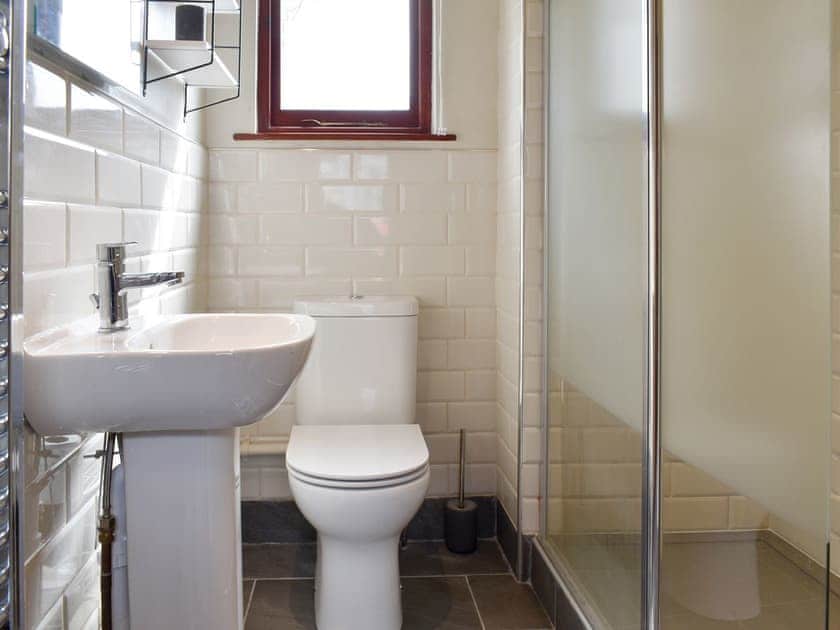 Shower room with heated towel rail | Yew Tree Farm, Low Newton