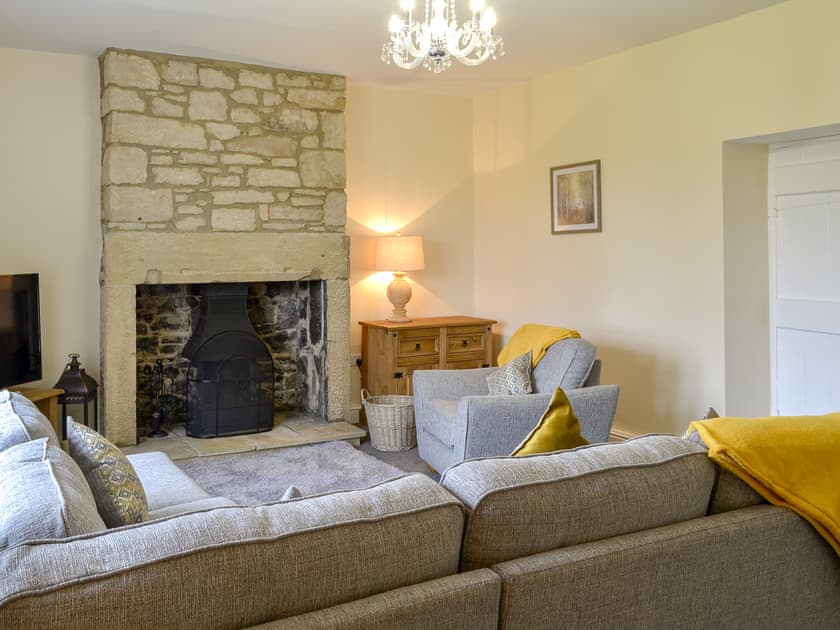 Cosy living room with open fire | Sheilas Cottage, Christon bank, near Alnwick