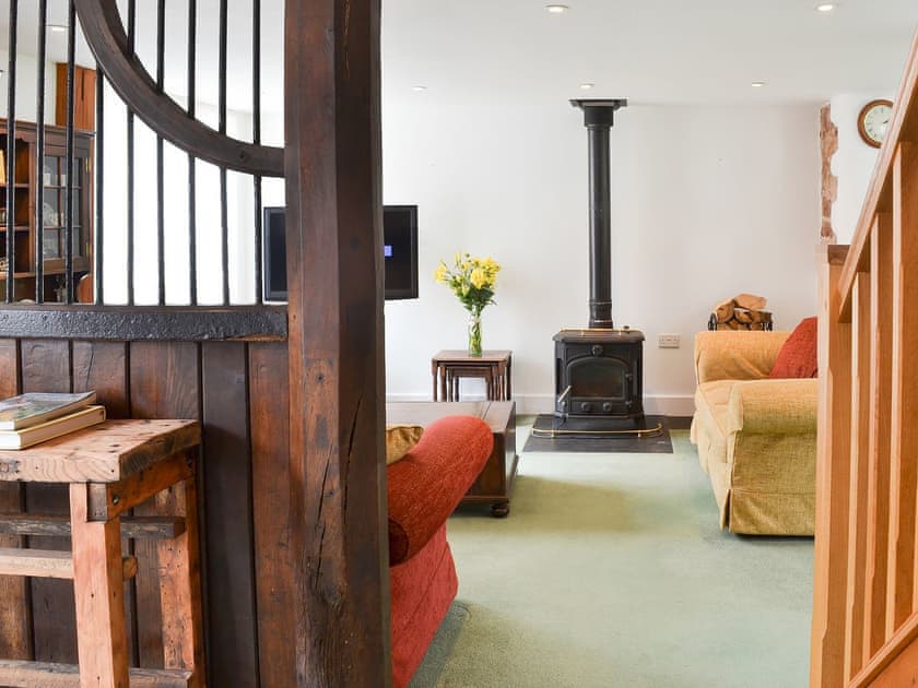 Entrance hallway through to the living room | Fair Maid - Glimsters Farm Holiday let, Kentisbeare, Cullompton
