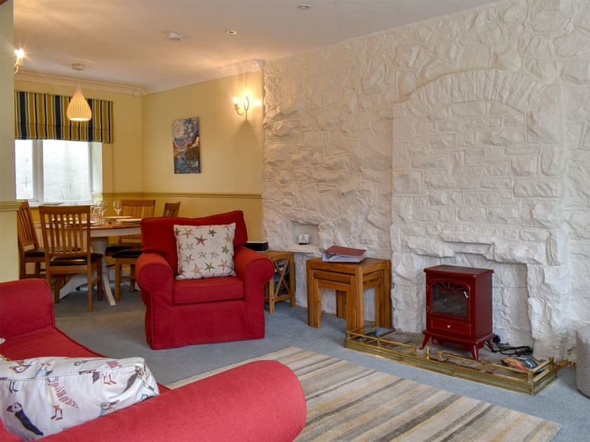 Attractive living room with dining area  | The Anchorage, Staithes, near Whitby
