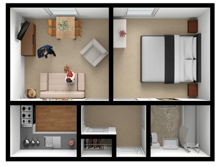Floor plan | Apartment 6 - Muntham Holiday Apartments, Torquay