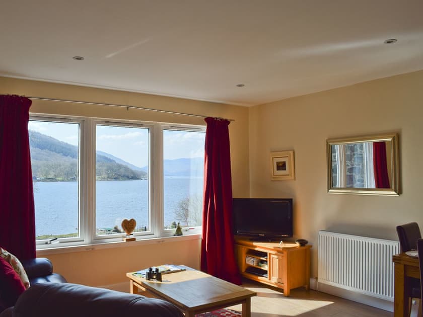 Living room with glorious views | Lochearnside Lodge, St Fillans, near Crieff