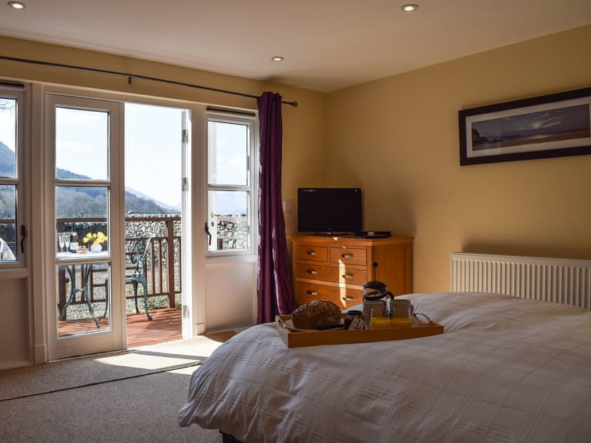 Bedroom with wonderful views | Lochearnside Lodge, St Fillans, near Crieff