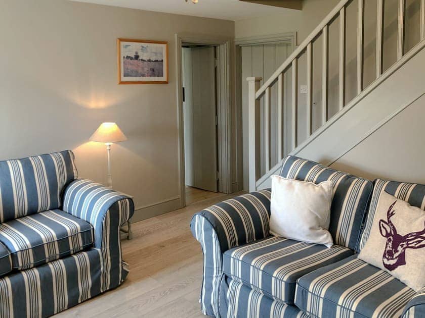 Living room with access to stairs | 1 Gill Edge Cottages - Gill Edge Cottages, Bainbridge, near Hawes
