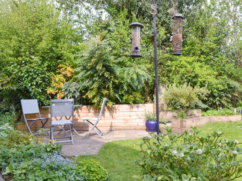 Patio area with outdoor furniture | 1 Keldholme Cottage - Keldholme Holidays, Keldholme, near Kirkbymoorside