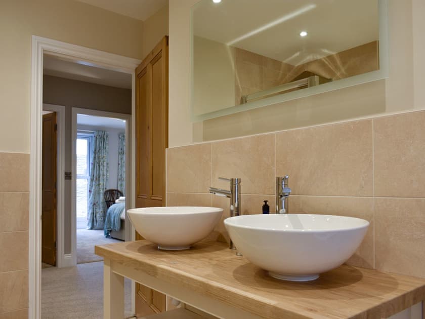 Family bathroom with shower cubicle | Greystones - Reeth Holiday Cottages, Reeth, near Richmond
