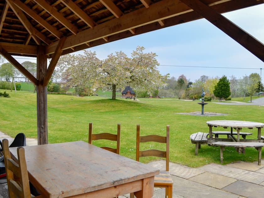 Sitting-out-area | Kinnelhook Holiday Cottage, Lochmaben, near Lockerbie