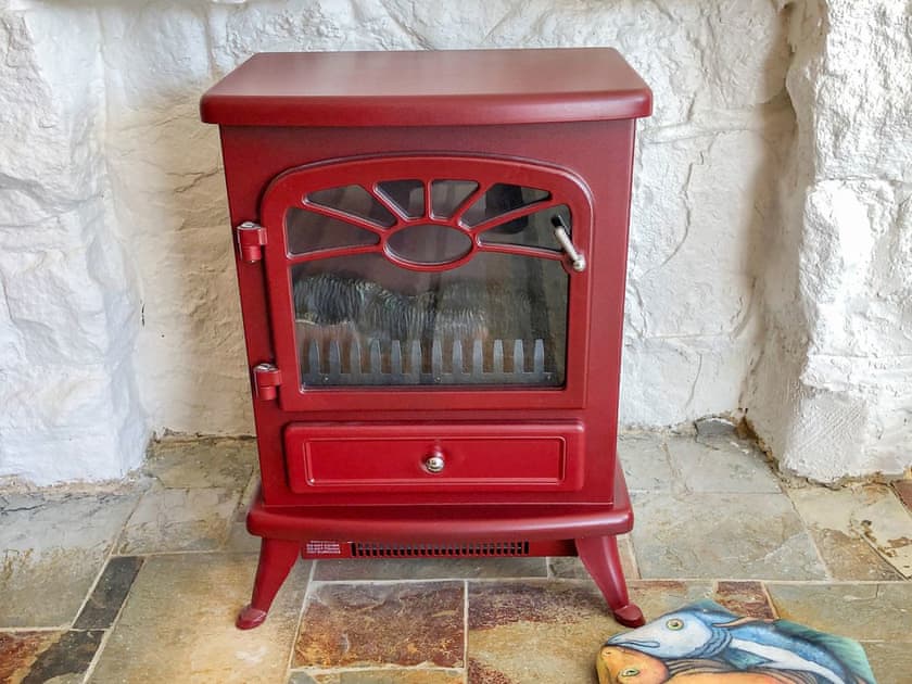 Cosy electric fire | The Anchorage, Staithes, near Whitby