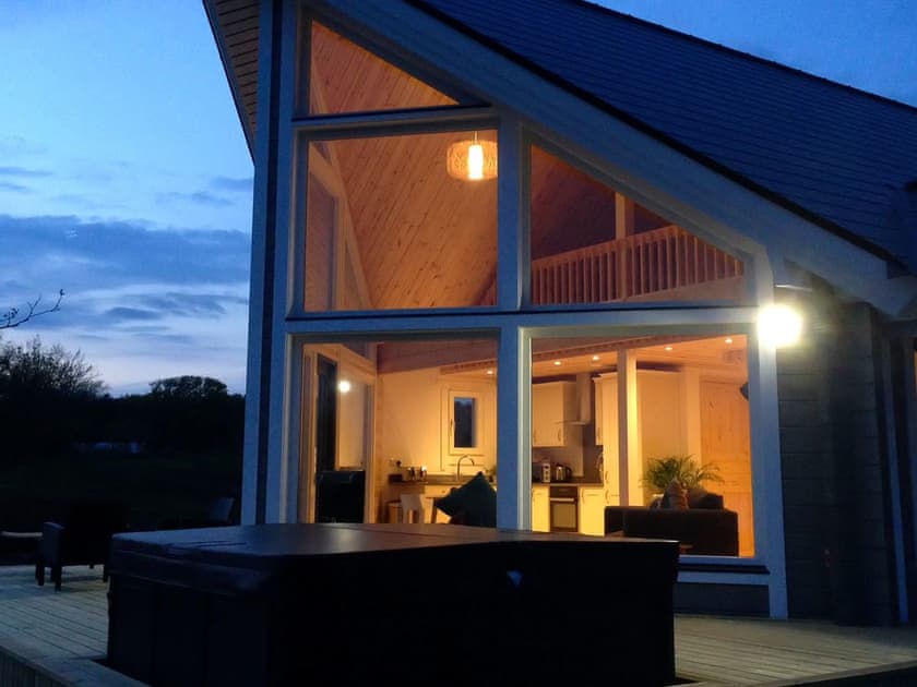 Stunning timber lodge | Heron Lodge, Five Roads, near Llanelli
