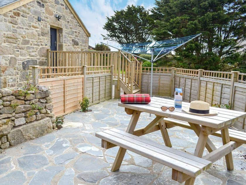 Outdoor area with garden furniture | Number 19, Trewellard, near St Just