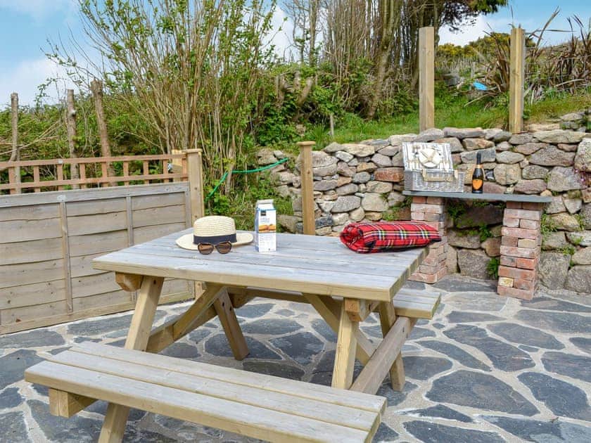 Outdoor area with garden furniture | Number 19, Trewellard, near St Just