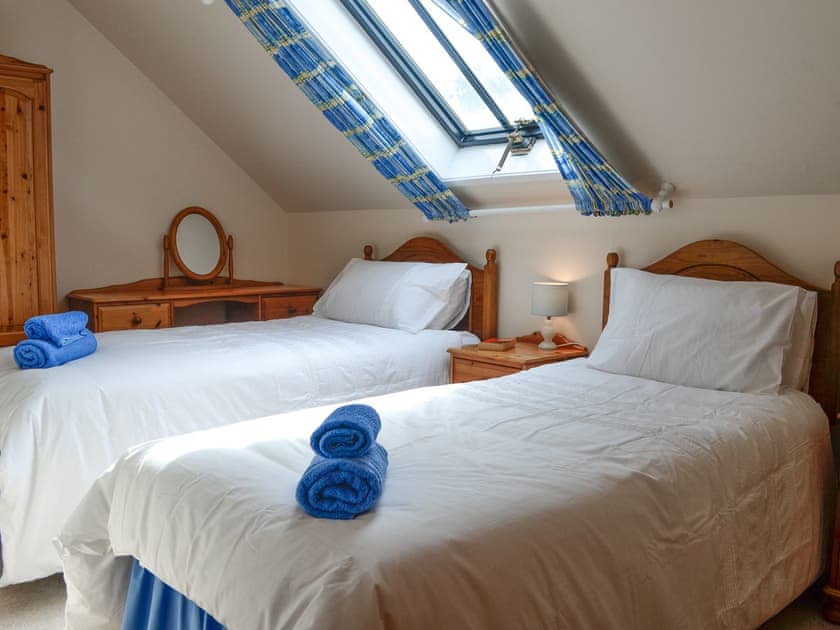Twin bedroom | Sunset Song - Arbuthnott Estate Cottages, Arbuthnott, near Stonehaven