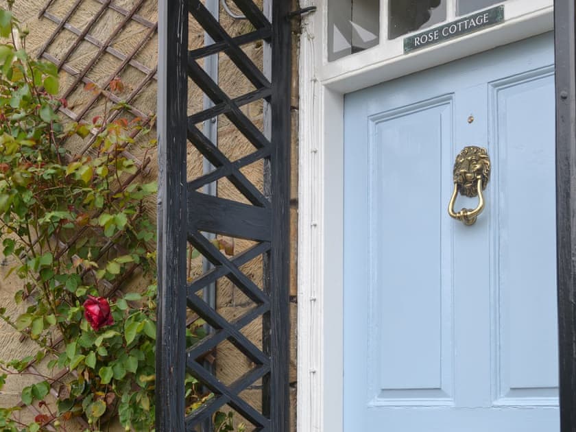 Charming entrance planted in keeping with the property’s name | Rose Cottage, Fylingthorpe, near Whitby