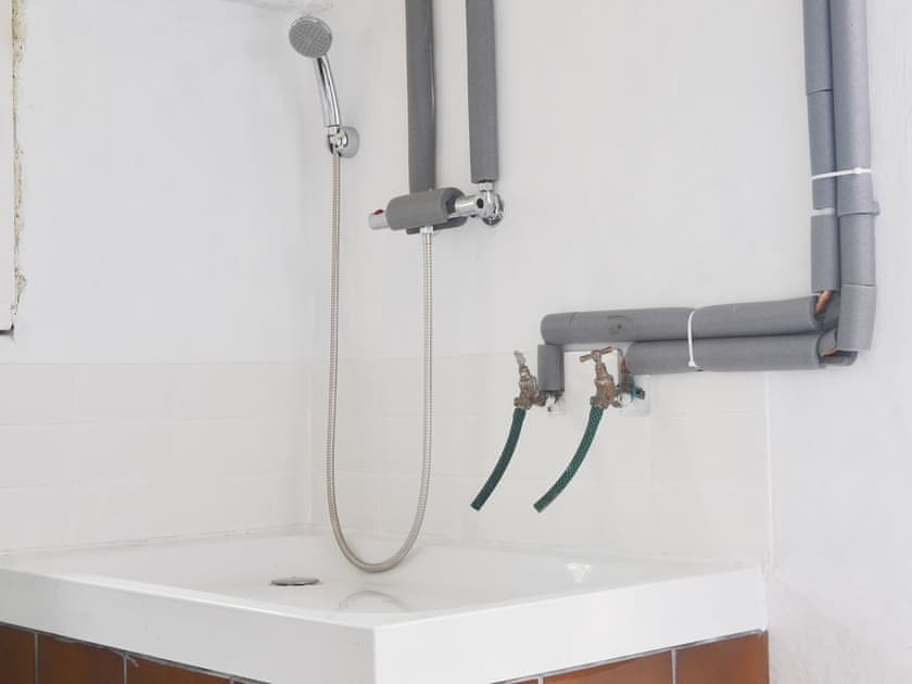 Wonderful dog shower by the back door | Rose Cottage, Fylingthorpe, near Whitby
