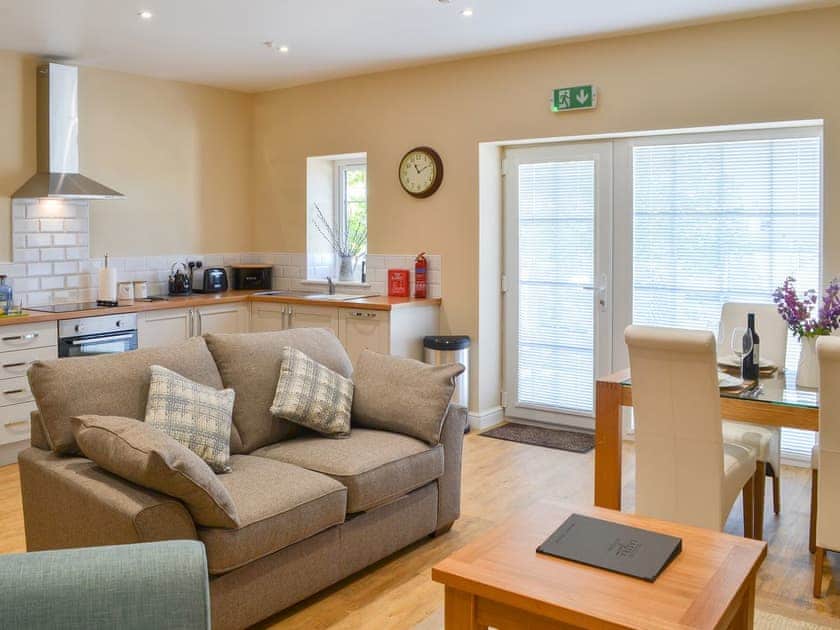 Lovely light and airy open plan living | Ysgubor - Lastra Farm Hotel Cottages, Amlwch