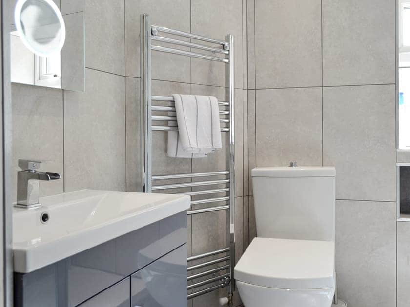 Shower room with heated towel rail | Belfrey House, York